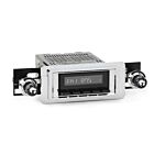 RetroSound Radio voor 55-57 Ford Thunderbird, Chrome met Zwarte Drukknoppen