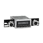 RetroSound Radio voor 68-71 Ford Torino - Ranchero, Chrome met Zwarte Drukknoppen