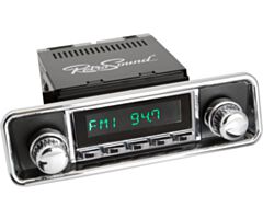 RetroSound Radio, 58-85 VW Wolfsburg Trim Zwart / Chrome