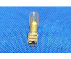 Kabelschoen Vlakstekerhuls 6,3x0,8mm, Geel, Vrouw