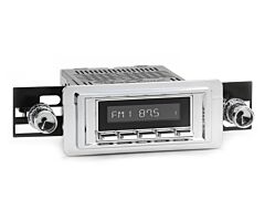 RetroSound Radio voor 55-57 Ford Thunderbird, Chrome met Chrome Drukknoppen