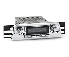 RetroSound Radio voor 61-63 Ford Thunderbird, Chrome met Chrome Drukknoppen