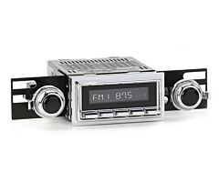 RetroSound Radio voor 68-71 Ford Torino - Ranchero, Chrome met Chrome Drukknoppen