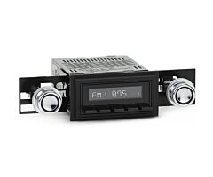 RetroSound Radio voor 67-73 Ford Mustang, Zwart met Zwarte Drukknoppen