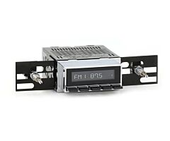 RetroSound Classic Radio met Motor-4, Chrome met Zwarte Drukknoppen