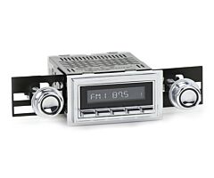 RetroSound Radio voor 67-73 Ford Mustang, Chrome met Chrome Drukknoppen